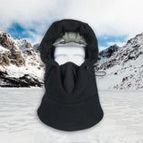 Maxbell Fleece Balaclava Ski Mask Hood Winter Neck Warm for Cold Weather Black