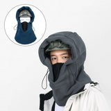 Maxbell Fleece Balaclava Ski Mask Hood Winter Neck Warm for Cold Weather Blue