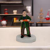 Maxbell Xmas Vacation Statue Hand Painted for Holiday 8x5.5x5cm Dad