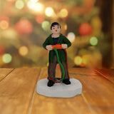 Maxbell Xmas Vacation Statue Hand Painted for Holiday 8x5.5x5cm Dad