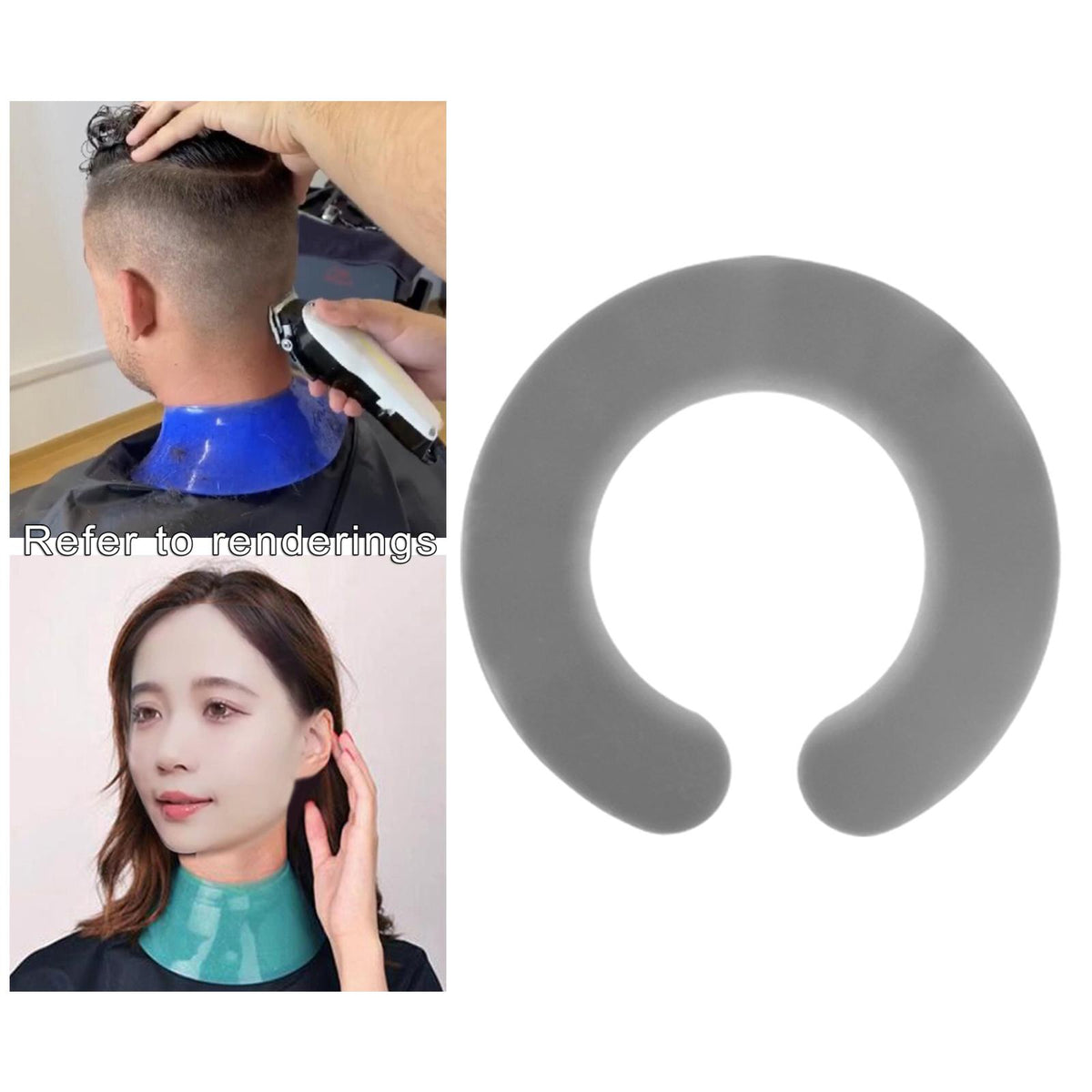 Maxbell Hair Salon Stylist Cutting Collar for Haircut Men Gray