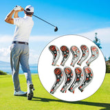 Maxbell 9pcs Golf Head Cover Club Wedge Iron Protective Headcovers Golf Accessories Black