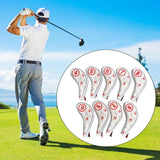 Maxbell 9pcs Golf Head Cover Club Wedge Iron Protective Headcovers Golf Accessories Red