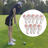 Maxbell 9pcs Golf Head Cover Club Wedge Iron Protective Headcovers Golf Accessories Red