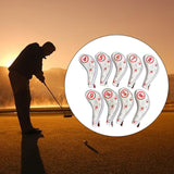 Maxbell 9pcs Golf Head Cover Club Wedge Iron Protective Headcovers Golf Accessories Red