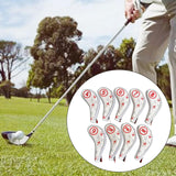 Maxbell 9pcs Golf Head Cover Club Wedge Iron Protective Headcovers Golf Accessories Red