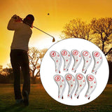 Maxbell 9pcs Golf Head Cover Club Wedge Iron Protective Headcovers Golf Accessories Red