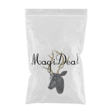 Maxbell 3D Deer Head Statue Wall Mount Animal Figurines Home Office Decor Black Gold