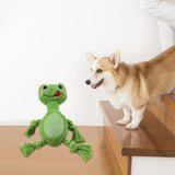 Maxbell Plush Squeaky Dog Toys Chew Toy Animal for Puppy Pet Accessories Frog