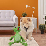 Maxbell Plush Squeaky Dog Toys Chew Toy Animal for Puppy Pet Accessories Frog