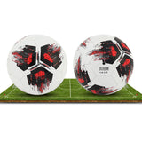 Maxbell Soccer Ball Size 4 Children Toys Gifts Stitched Training Ball Official Match Red and Black