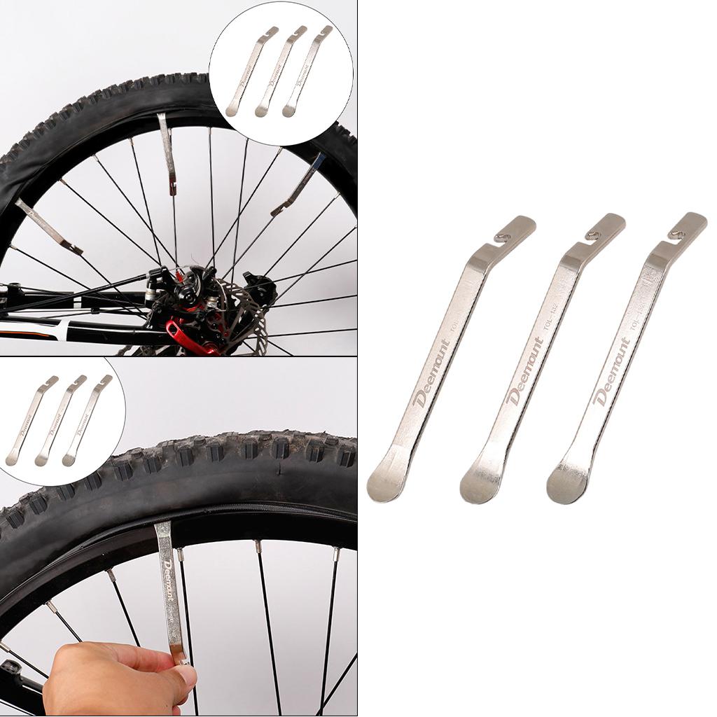 Maxbell 3pcs Bicycle Tire Tyre Lever for Bike Cycling Repair Opener Breaker Tools Silver
