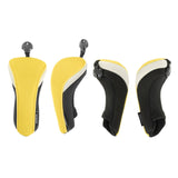 Maxbell 4x Nylon Golf Hybrid Headcovers Interchangeable No. Tag Wood Cover Yellow