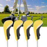 Maxbell 4x Nylon Golf Hybrid Headcovers Interchangeable No. Tag Wood Cover Yellow