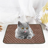 Maxbell Pet Cooling Mat Dog Cool Pad Cushion Soft Indoor Outdoor Cat Bed Pads Wine Red L