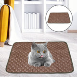 Maxbell Pet Cooling Mat Dog Cool Pad Cushion Soft Indoor Outdoor Cat Bed Pads Wine Red L