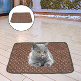 Maxbell Pet Cooling Mat Dog Cool Pad Cushion Soft Indoor Outdoor Cat Bed Pads Wine Red L