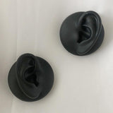 Maxbell Simulation Ear Model Silicone for Jewelry Display Asmr Sleep Left Ear Black