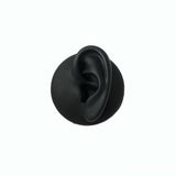 Maxbell Simulation Ear Model Silicone for Jewelry Display Asmr Sleep Left Ear Black