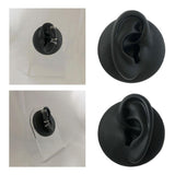 Maxbell Simulation Ear Model Silicone for Jewelry Display Asmr Sleep Left Ear Black