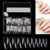 Maxbell Transparent False Nail 500Pcs Extention Nails Natural for Home DIY Weddings M