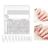 Maxbell Transparent False Nail 500Pcs Extention Nails Natural for Home DIY Weddings M