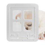 Maxbell 4 Way Dog Cat Kitten Door Lockable Safe for Screen Mini Access Door S White