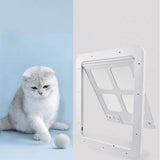 Maxbell 4 Way Dog Cat Kitten Door Lockable Safe for Screen Mini Access Door S White