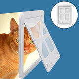 Maxbell 4 Way Dog Cat Kitten Door Lockable Safe for Screen Mini Access Door S White