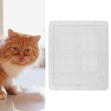 Maxbell 4 Way Dog Cat Kitten Door Lockable Safe for Screen Mini Access Door L White