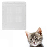 Maxbell 4 Way Dog Cat Kitten Door Lockable Safe for Screen Mini Access Door L White