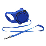 Maxbell Retractable Dog Leash 1.2M Durable Nylon Tape with Pet Food Bowl Outdoor Blue