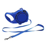 Maxbell Retractable Dog Leash 1.2M Durable Nylon Tape with Pet Food Bowl Outdoor Blue