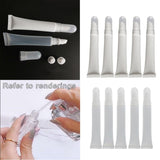 Maxbell 5x 10ml Plastic Empty Tubes Refillable Toiletry Lotion Containers White Tube