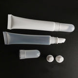 Maxbell 5x 10ml Plastic Empty Tubes Refillable Toiletry Lotion Containers White Tube