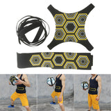 Maxbell Football Kick Trainer Soccer Child Training Practice Adjustable Waist Belt Collar Hexagon Print