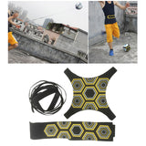 Maxbell Football Kick Trainer Soccer Child Training Practice Adjustable Waist Belt Collar Hexagon Print