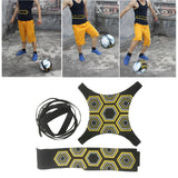 Maxbell Football Kick Trainer Soccer Child Training Practice Adjustable Waist Belt Collar Hexagon Print