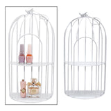 Maxbell Bird Cage Organizer Storage Rack Stand  Desk Bathroom White Two Layers