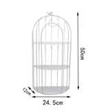 Maxbell Bird Cage Organizer Storage Rack Stand  Desk Bathroom White Three Layers