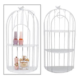 Maxbell Bird Cage Organizer Storage Rack Stand  Desk Bathroom White Three Layers