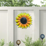 Maxbell Metal Wall Hanging Floral 3D Garden Fence Art for Indoor Outdoors Sun flower