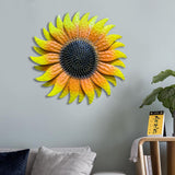 Maxbell Metal Wall Hanging Floral 3D Garden Fence Art for Indoor Outdoors Sun flower