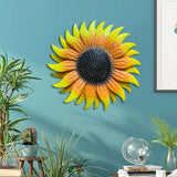 Maxbell Metal Wall Hanging Floral 3D Garden Fence Art for Indoor Outdoors Sun flower