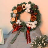 Maxbell Christmas Wreath for Front DoorIndoor Outdoor Mantel Wall Hanging Ornament