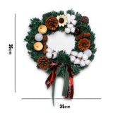 Maxbell Christmas Wreath for Front DoorIndoor Outdoor Mantel Wall Hanging Ornament