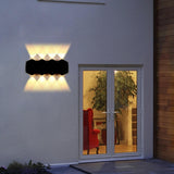 Maxbell Contemporary Wall Light Outdoor up/Down Lamp Yard IP65  8W Rhombus 8 heads