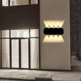 Maxbell Contemporary Wall Light Outdoor up/Down Lamp Yard IP65  8W Rhombus 8 heads