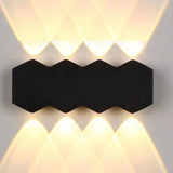 Maxbell Contemporary Wall Light Outdoor up/Down Lamp Yard IP65  8W Rhombus 8 heads