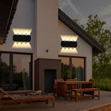 Maxbell Contemporary Wall Light Outdoor up/Down Lamp Yard IP65  8W Oval 8 heads